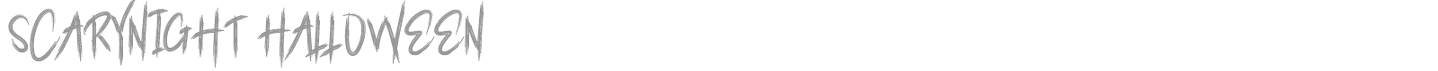 Scarynight Halloween font preview